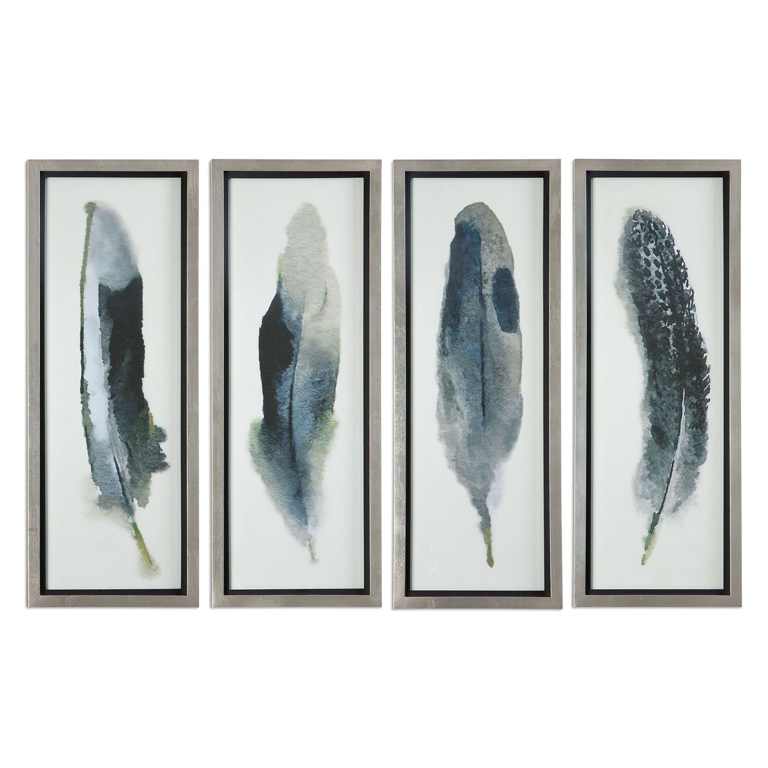 Wall Art Sets For Well Liked Uttermost Feathered Beautygrace Feyock: 14 X 38 Inch Wall Art (Photo 4 of 15)