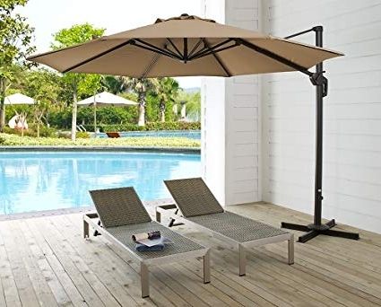 Well Known Amazon : Ulax Furniture 11 Ft Patio Umbrella Outdoor Offset For 11 Ft Patio Umbrellas (View 14 of 15)