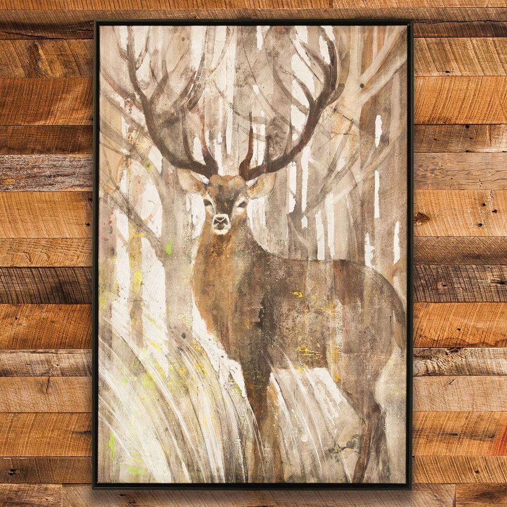 Well Known Deer Forest Framed Canvas Wall Art Within Deer Canvas Wall Art (View 5 of 15)