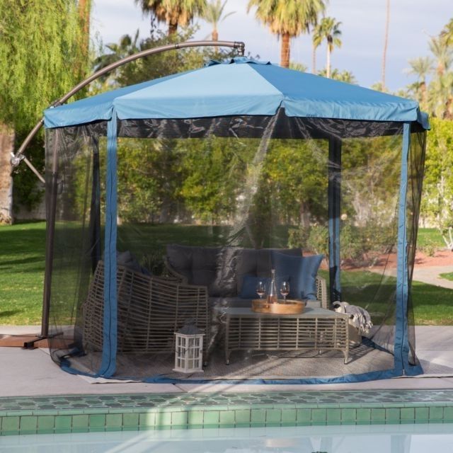 Well Known Patio Umbrellas With Netting Throughout Better Homes And Gardens 11 Ft (View 10 of 15)