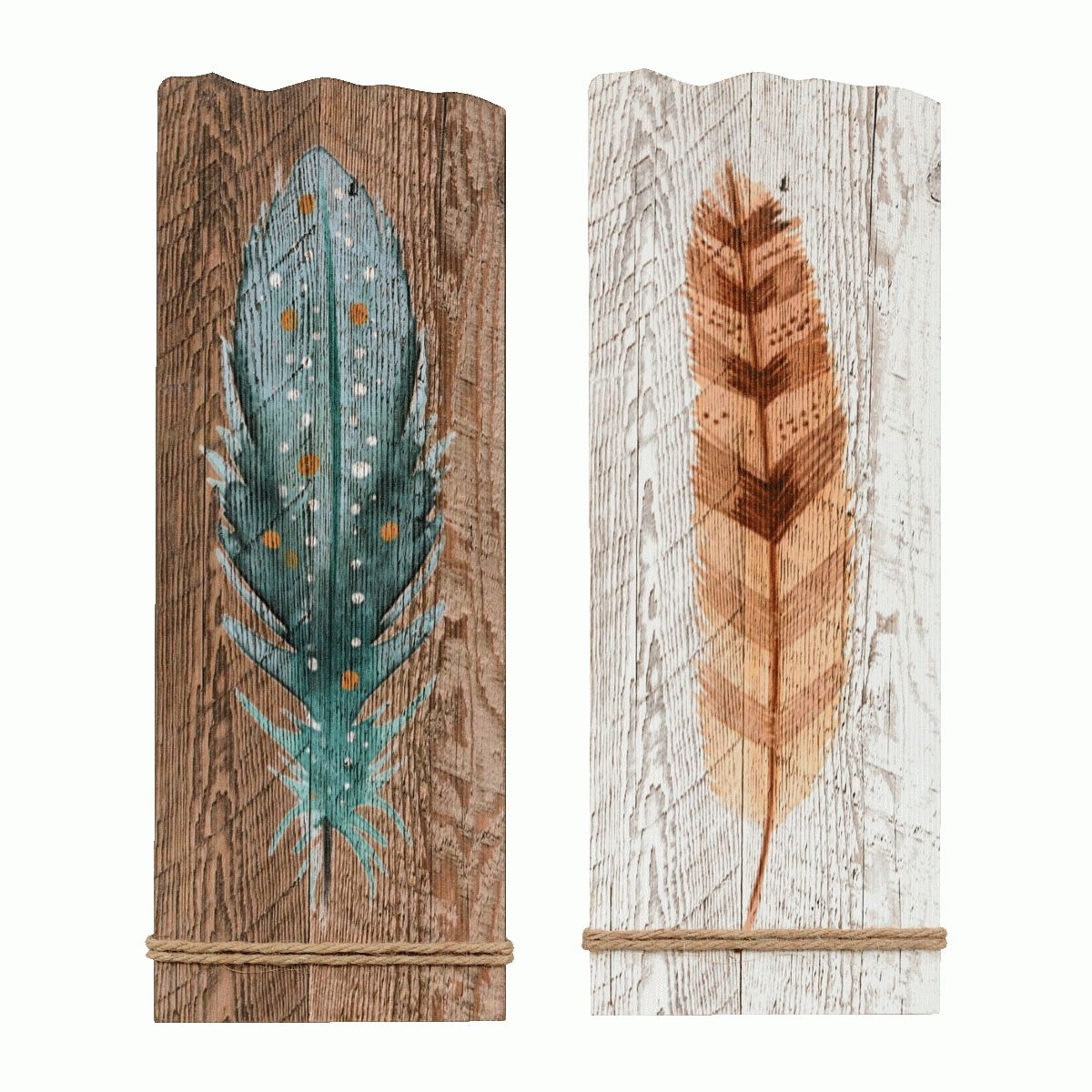Well Known Wood Feather Wall Art – Set Of 2 For Feather Wall Art (View 2 of 15)