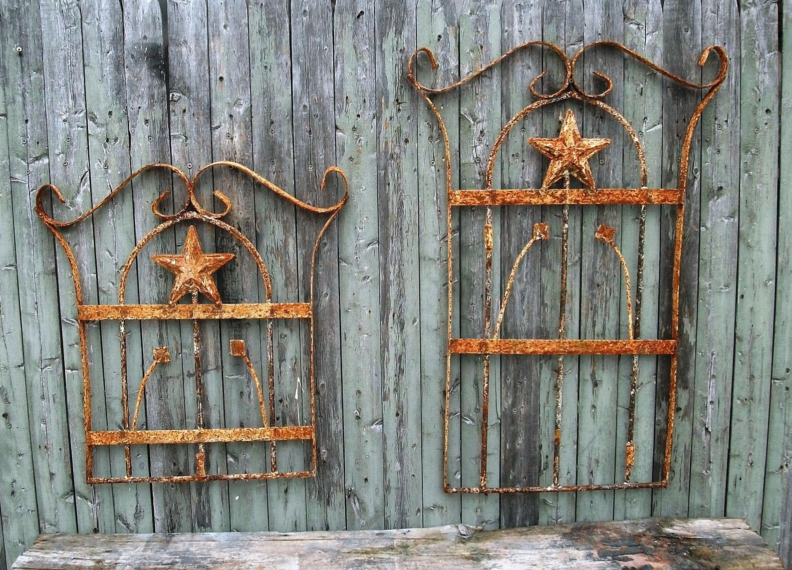 Well Liked Iron Wall Art Throughout Chase Wrought Iron Art Work Metal Star (View 13 of 15)