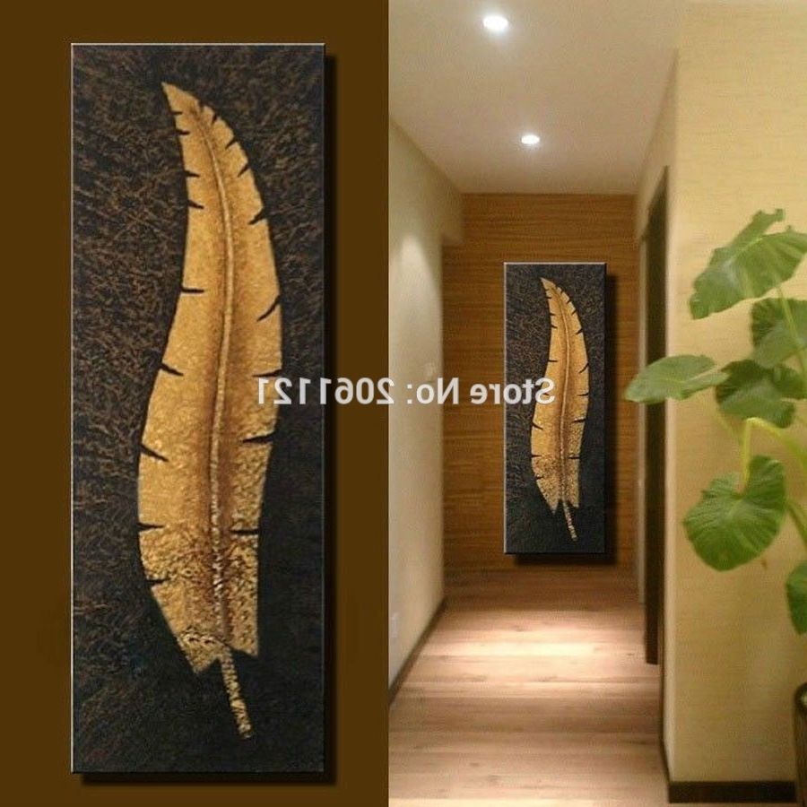 Well Liked Long Canvas Wall Art With Fashion Modern Living Room Decorative Oil Painting Handpainted Large (Photo 10 of 15)