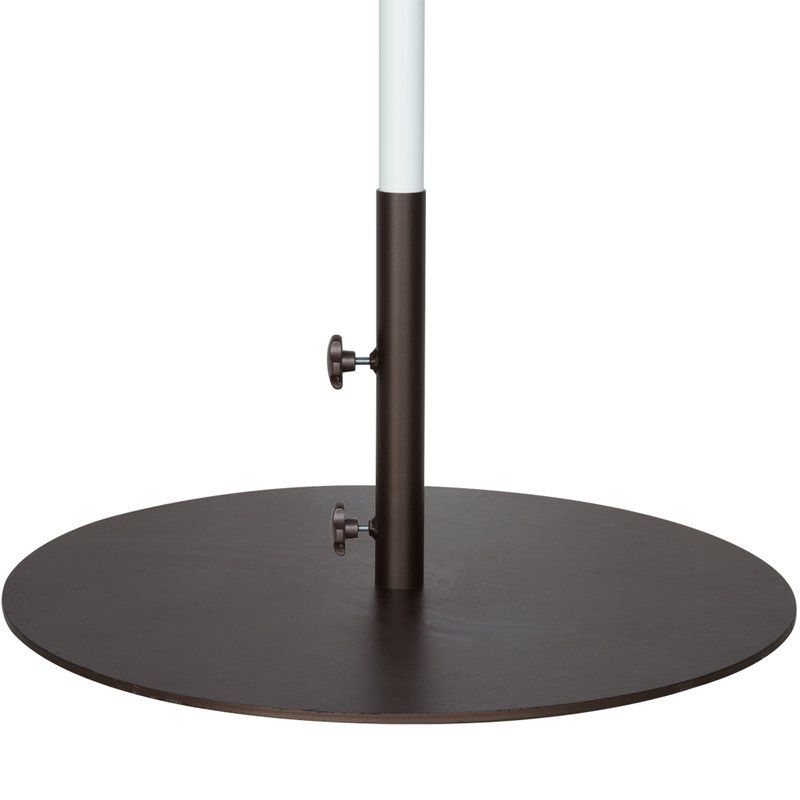 Well Liked Patio Umbrellas And Bases Throughout Abba Patio Round Steel Market Patio Umbrella Base & Reviews (View 1 of 15)