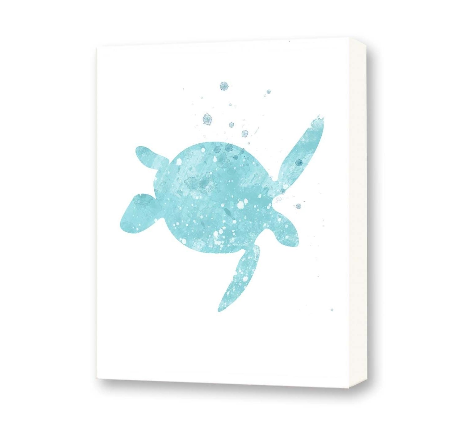 Well Liked Sea Turtle Canvas Wall Art In Sea Turtle Art, Watercolor Wall Art, Canvas Art, Bathroom Art (Photo 10 of 15)