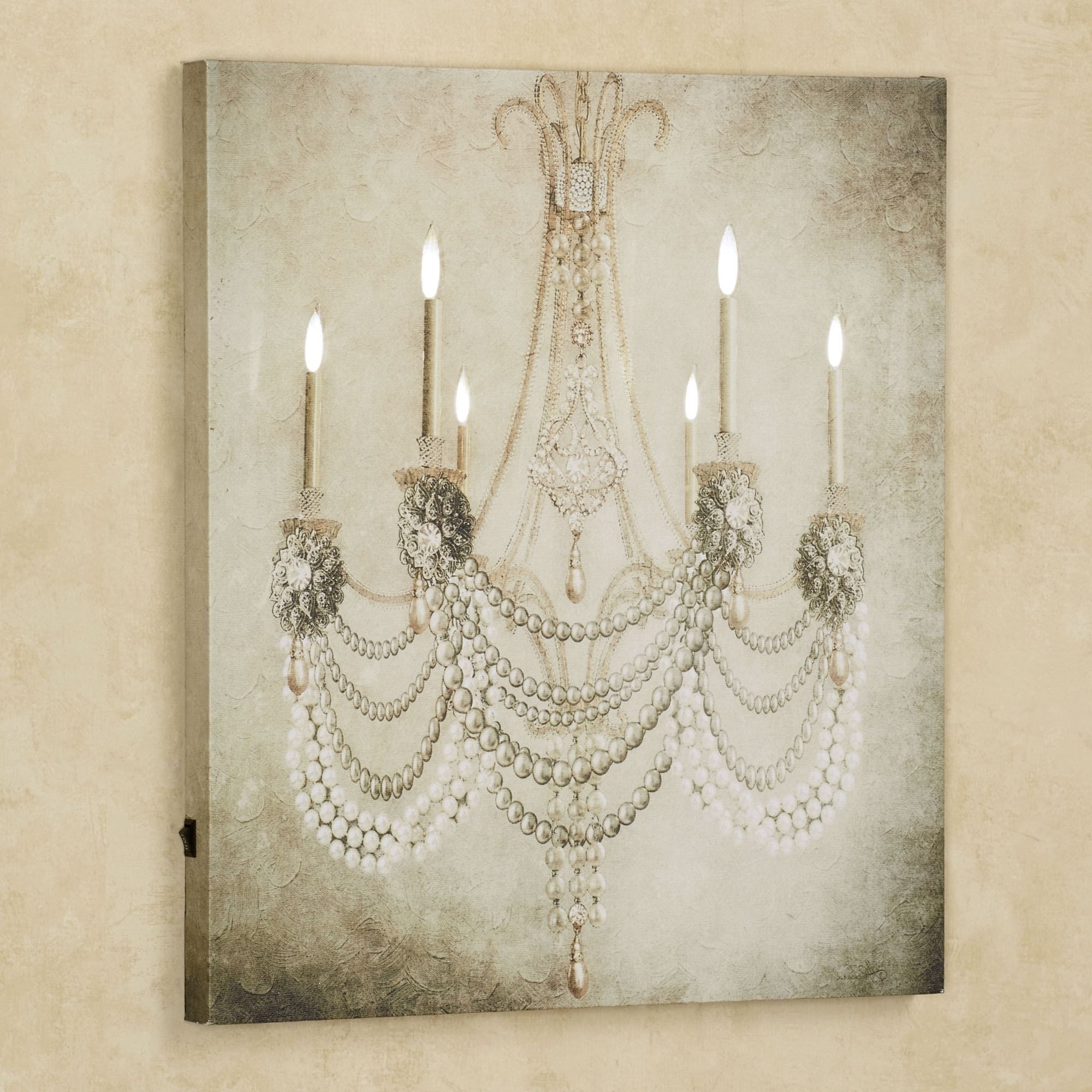 Well Liked Vintage Chandelier Led Lighted Canvas Art Intended For Chandelier Wall Art (View 1 of 15)
