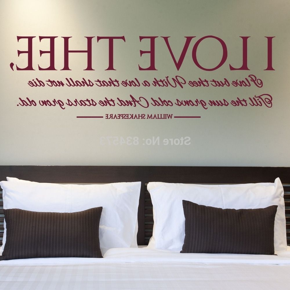 William Shakespeare Grow Love Wall Art Stickers Decal Home Diy Regarding Most Popular Love Wall Art (View 12 of 15)