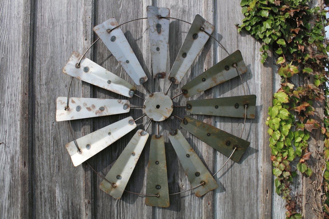 Windmill Wall Art Intended For Most Up To Date Large Country Farm Metal Windmill Hanging Barn Wall Art – 39" (View 3 of 15)