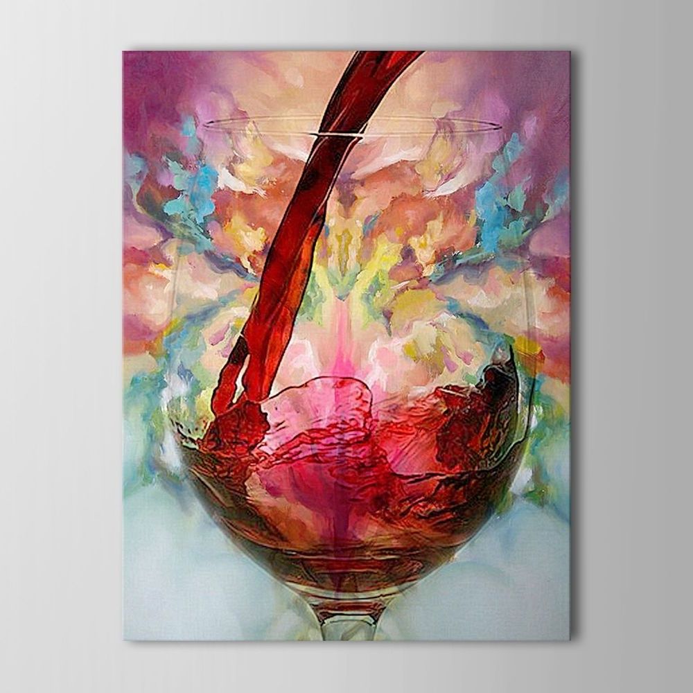 Wineglass Large Canvas No Frame. Modern Hand Painted Art Oil Pertaining To 2017 Large Canvas Painting Wall Art (Photo 15 of 15)