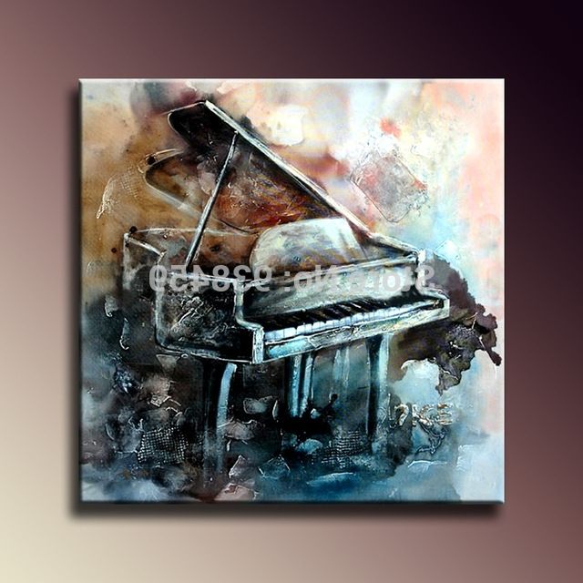 Featured Photo of 2024 Best of Abstract Piano Wall Art