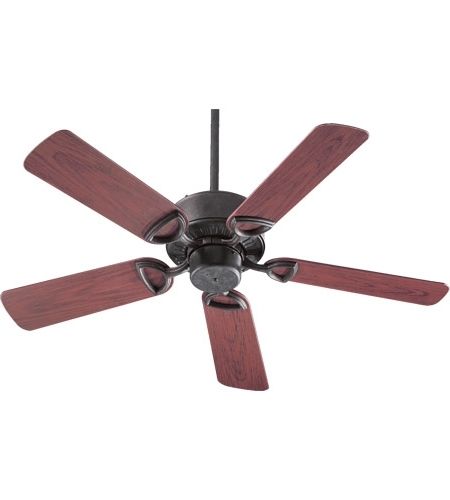 2017 44 Inch Outdoor Ceiling Fans With Lights Regarding Quorum 143425 44 Estate Patio 42 Inch Toasted Sienna With Rosewood (View 3 of 15)