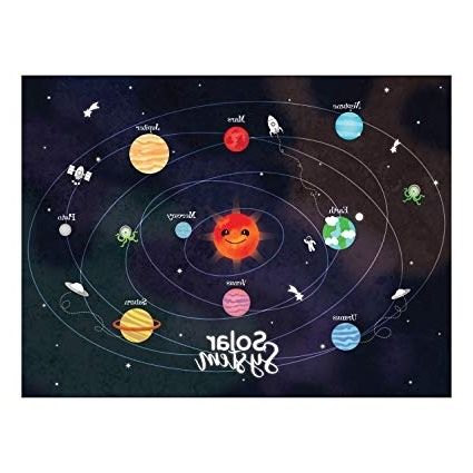 2017 Amazon: Solar System Poster Print, Space Wall Art, Outer Space Pertaining To Outer Space Wall Art (Photo 11 of 15)