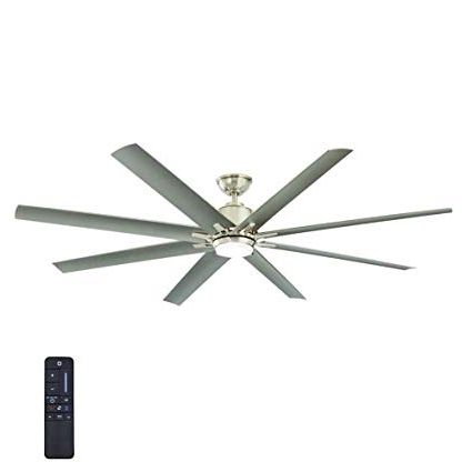 2017 Brushed Nickel Outdoor Ceiling Fans Pertaining To Amazon: Home Decorators Collection Kensgrove 72 In. Led Indoor (Photo 6 of 15)