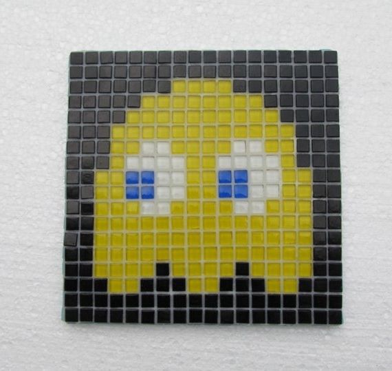 2017 Pixel Mosaic Wall Art With Original Pacman Mosaic Wall Art Pacman Ghost Pokey Clyde (Photo 14 of 15)
