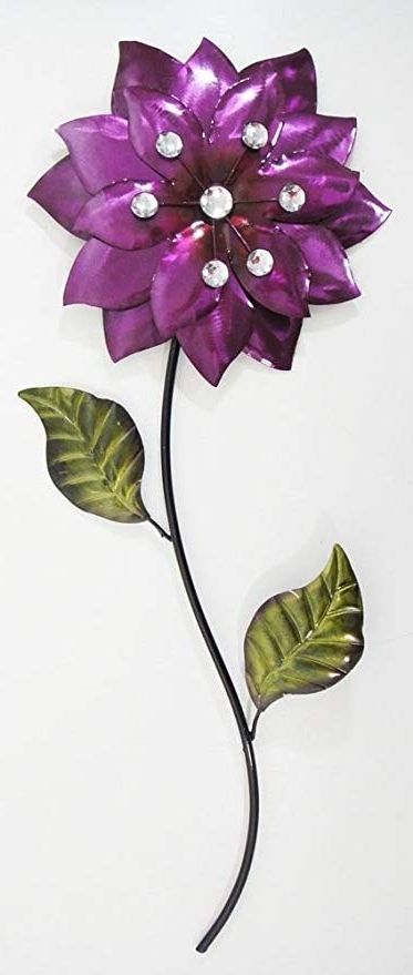 Featured Photo of 15 Ideas of Purple Flower Metal Wall Art