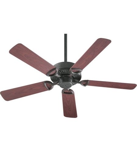 2017 Quorum 143525 44 Estate Patio 52 Inch Toasted Sienna With Rosewood For 44 Inch Outdoor Ceiling Fans With Lights (View 15 of 15)