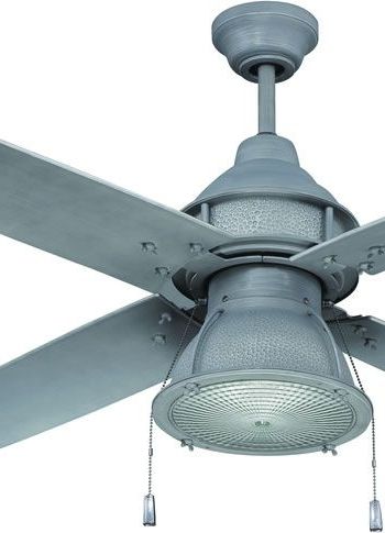 2018 Galvanized Outdoor Ceiling Fans With Light Inside Craftmade Par52Agv4 52" Complete Galvanized Metal Ceiling Fan With (View 4 of 15)