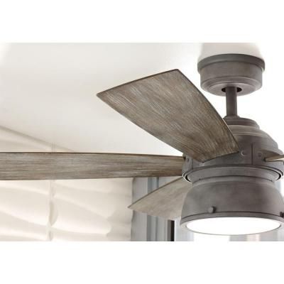 2018 Home Decorators Collection 52 In. Indoor/outdoor Weathered Gray Pertaining To Outdoor Ceiling Fans Under $50 (Photo 14 of 15)
