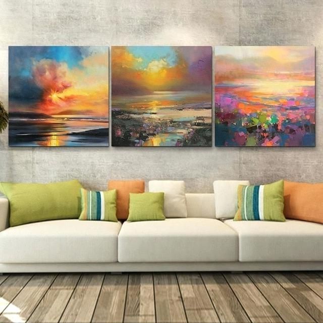 3 Piece Abstract Wall Art With Regard To Most Recent Wall Art Canvas 3 Pieces Buy 3 Piece Abstract Wall Art Canvas Wall (View 6 of 15)