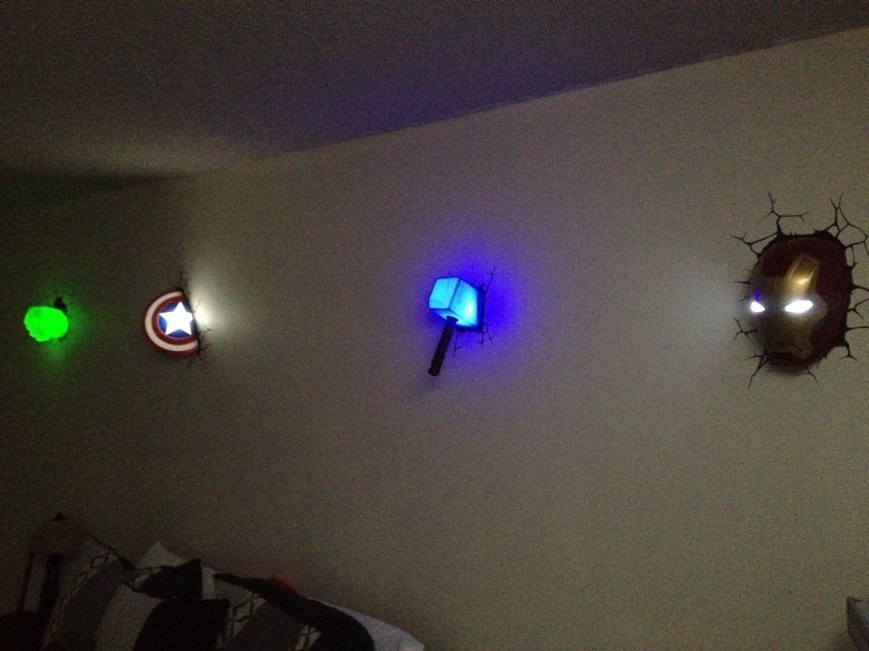 3d Wall Art Thor Hammer Night Light Intended For Well Known Avengers Lights On The Hunt (View 2 of 15)