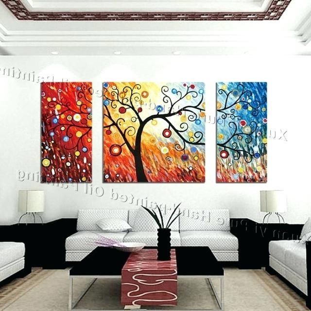Abstract Canvas Wall Art Iii Pertaining To 2017 3 Piece Wall Art 3 Piece Canvas Wall Art Large Modern Abstract Wall (View 6 of 15)