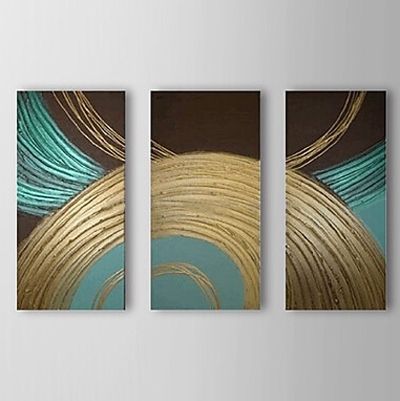 Abstract Circle  Modern Oil Painting Framed Wall Art Ready To Hang With Well Liked Abstract Circles Wall Art (Photo 1 of 15)