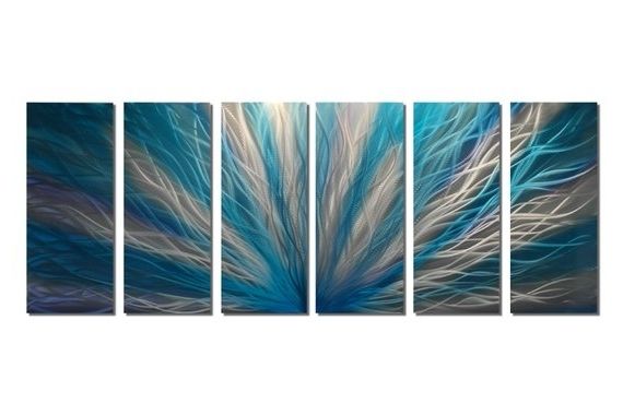 Aluminum Abstract Wall Art In Trendy Metal Wall Art Decor Abstract Aluminum Contemporary Modern (View 10 of 15)