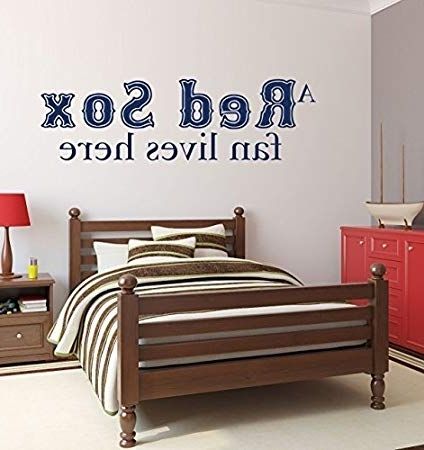 Amazon: Enid545anne Red Sox Wall Decal – Boston Mlb Team Or Regarding Favorite Red Sox Wall Decals (View 13 of 15)