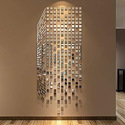 Amazon: Linpin 290pcs Mirrors Wall Stickers Home/office Decor With Regard To Most Recent Modern Mirrored Wall Art (View 1 of 15)