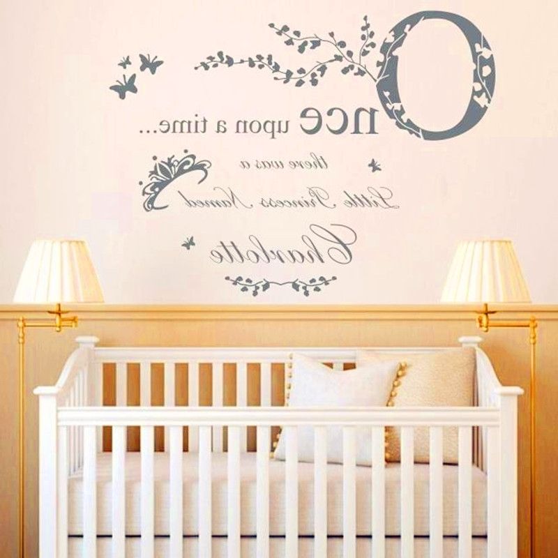 Baby Name Wall Art Regarding Most Recently Released Once Upon A Time Princess " Vinyl Wall Stickers Home Decor (View 5 of 15)