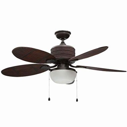 Bamboo Outdoor Ceiling Fans Within Most Recent Home Decorators Collection Tahiti Breeze 52 In. Led Indoor/outdoor (Photo 2 of 15)