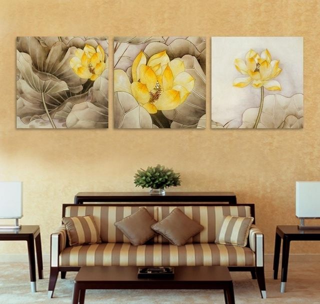 Best And Newest Abstract Canvas Wall Art Iii In 3 Piece Canvas Wall Art Paintings Canvas Flowers Abstract Art Decor (View 11 of 15)