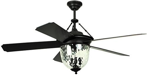Black Outdoor Ceiling Fans With Light With Regard To Current Litex E Km52abz5cmr Knightsbridge Collection 52 Inch Indoor/outdoor (Photo 1 of 15)