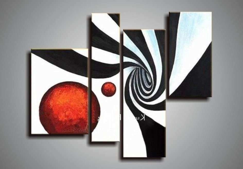 Black White And Red Wall Art Best Of Hand Painted Black White Red Within 2018 Black And White Wall Art With Red (View 12 of 15)