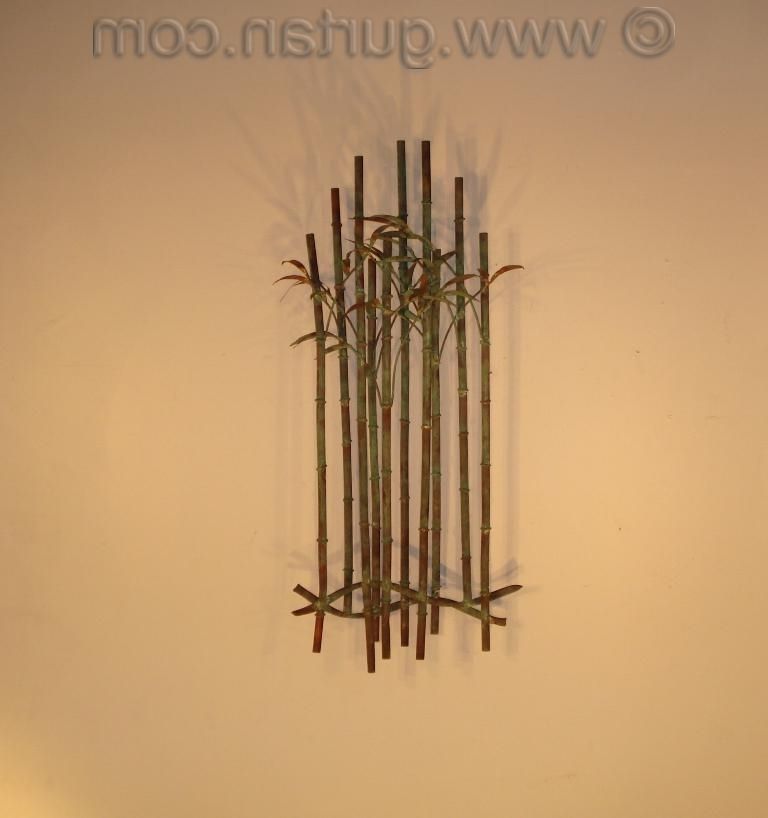 Botanical Metal Wall Art With Regard To Well Liked Botanical Metal Wall Art Metal Wall Sculpture Home Decor, Bamboo (View 11 of 15)