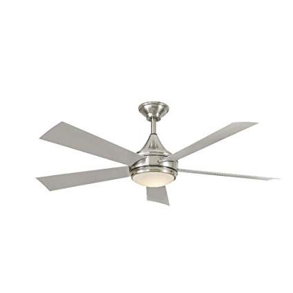 Brushed Nickel Outdoor Ceiling Fans With Light Within Most Recently Released Hanlon 52 In (View 4 of 15)