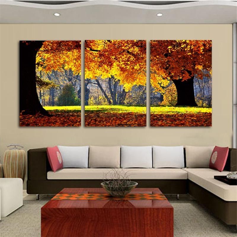 Cheap Wall Canvas Art Pertaining To Trendy 2018 Nature Canvas Art Painting Scenery Pattern For Living Room Wall (View 3 of 15)