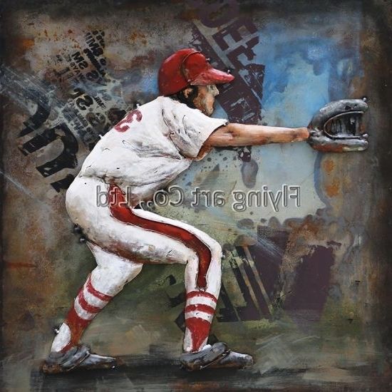 China 3d Metal Wall Art Decor For Soccer – China Metal Painting Within 2017 Baseball 3d Wall Art (View 13 of 15)