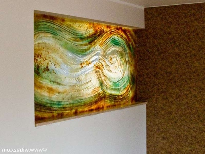 Featured Photo of 15 Collection of Abstract Fused Glass Wall Art