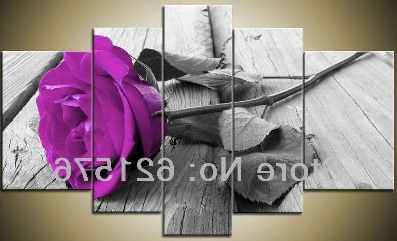 Current Hand Painted Hi Q Wall Art Home Decorative Realistic 3d Flower Group Throughout 3d Wall Art Canvas (View 9 of 15)
