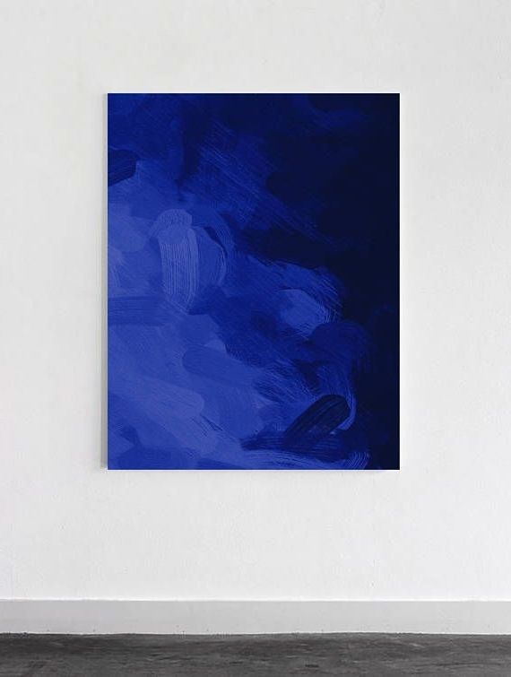Dark Blue Wall Art Inside Latest Abstract Blue Painting, Dark Blue Abstract Print, Large Abstract Art (Photo 11 of 15)
