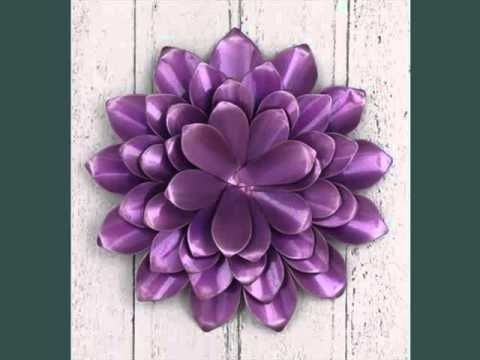 Decoration Ideas – Youtube Pertaining To Fashionable Purple Flower Metal Wall Art (Photo 2 of 15)