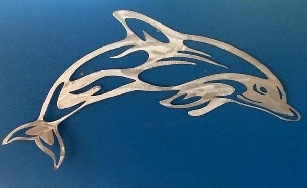 Dolphin Metal Wall Art Pertaining To Preferred Dolphin, Fish Art, Porpoise, Wall Art, Beach House Decor, Metal Wall (View 1 of 15)