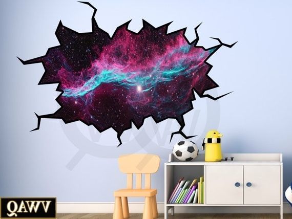 Etsy Inside Well Known Space 3d Vinyl Wall Art (View 5 of 15)