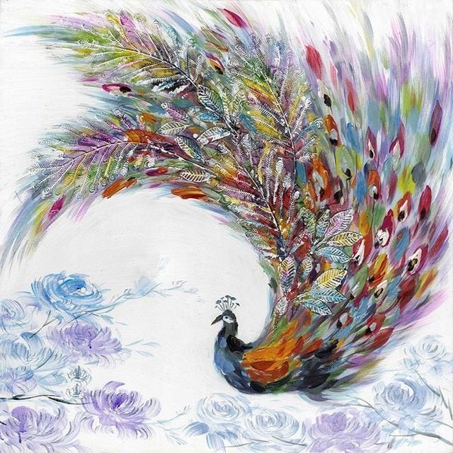 Exclusive Wall Art With Regard To Best And Newest Exclusive Dealing Colors Peacock Designer Canvas Painting Wall Art (View 8 of 15)