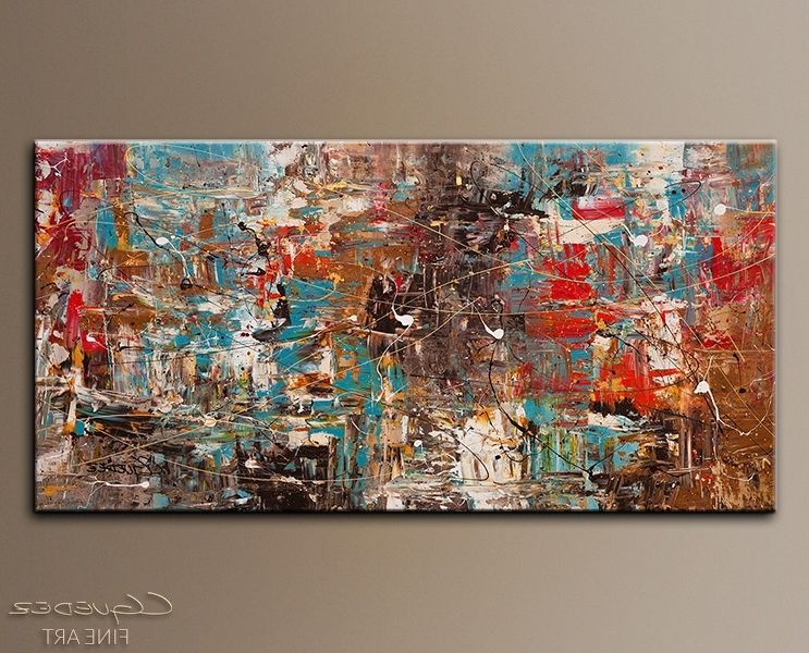 Famous Big Abstract Wall Art In Brilliant Large Abstract Canvas Art On For Sale Online Can T Stop (View 6 of 15)