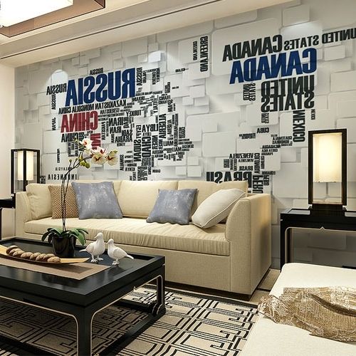 Famous Venezuela Wall Art 3d With Regard To Large Photo Mural 3d Wallpaper For Living Room Tv Sofa Background (Photo 1 of 15)