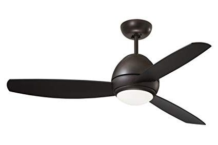 Fashionable 52 Inch Outdoor Ceiling Fans With Lights With Regard To Emerson Ceiling Fans Cf252Orb Curva 52 Inch Modern Indoor Outdoor (View 6 of 15)
