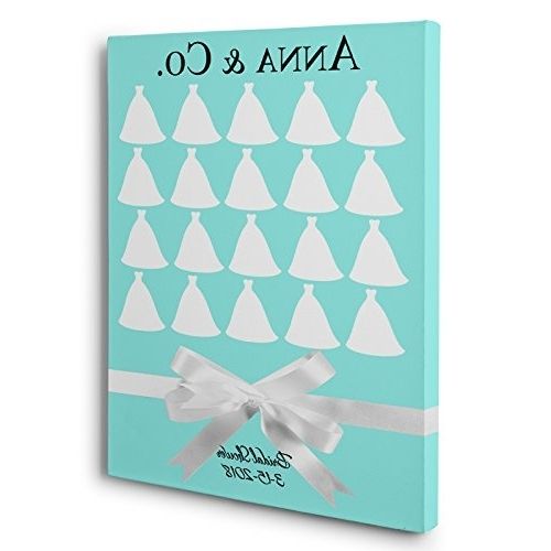 Fashionable Amazon: Tiffany And Co Bridal Shower Guestbook Canvas Wall Art With Regard To Tiffany And Co Wall Art (View 13 of 15)