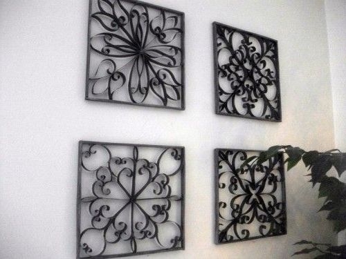 Fashionable Wrought Iron Wall Decor Diy Faux Wrought Iron Wall Art Creative Within Faux Wrought Iron Wall Decors (View 7 of 15)